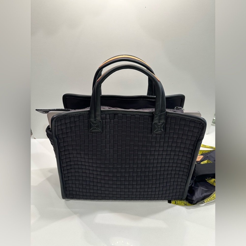NWT MZ Wallace Black Medium Woven Box Tote. - Picture 15 of 16
